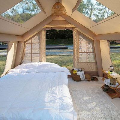 Grote canvas glamping hut tent doeken en pak inbegrepen voor ruim buitenleven