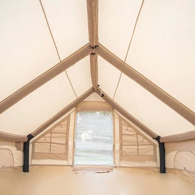 Outdoor Camping Family Air Inflating Tunnel Tent met pomp in wit draagbaar ontwerp