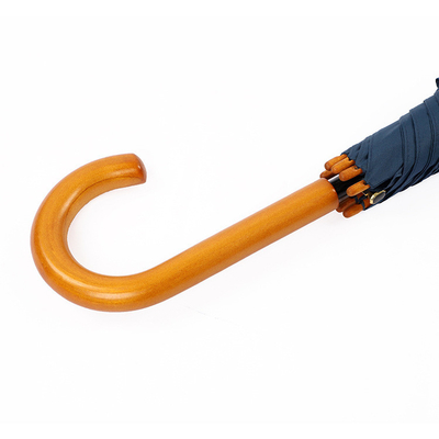 Houten Haak Handle 8 Rib Paraplu met maatwerk merk en 190T Pongee Stof