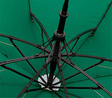110 cm open diameter 2 vouwde paraplu met rubberen rechte handgreep en dubbele glasvezel