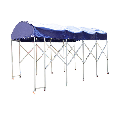 Gegalvaniseerd stalen frame tarpolin canopy voor het rekken duwen en trekken auto parkeer tent
