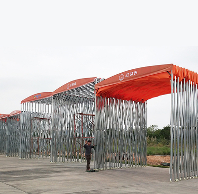 Gegalvaniseerd stalen frame tarpolin canopy voor het rekken duwen en trekken auto parkeer tent