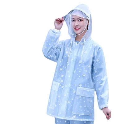 Verdikte PVC stof regenjas regenbroek Pak voor mannen en vrouwen Custom logo drukken