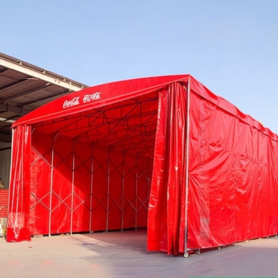 Op maat gemaakte buitenvouwbare grote opslagplaats Canopy en staalstructuur Garage mobiele tent