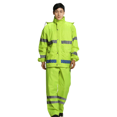Bubble Tea Reflective Strip Hooded Regenpak Regenpak voor eenpersoonsregenpak