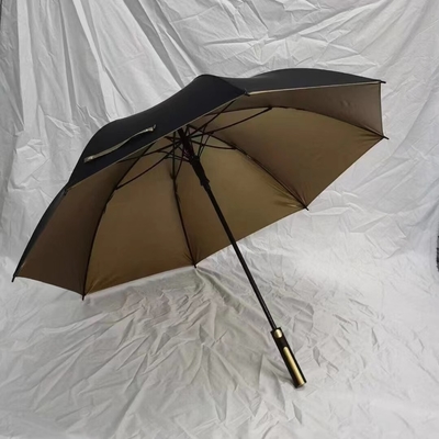 X103 190T PG UV Protect Golden Coating Winddicht Golf Auto Paraplu voor reclame