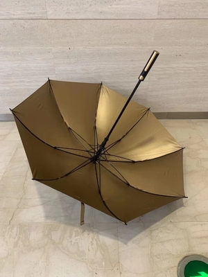 X103 190T PG UV Protect Golden Coating Winddicht Golf Auto Paraplu voor reclame