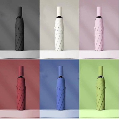 Compact drievoudig glasvezel frame zonne-UV paraplu voor mannen en vrouwen