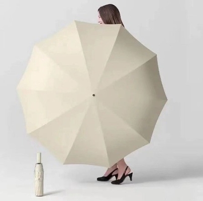 Compact drievoudig glasvezel frame zonne-UV paraplu voor mannen en vrouwen