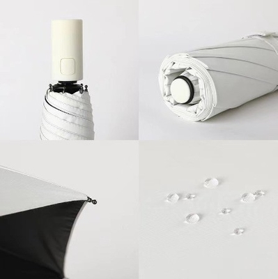 Compact drievoudig glasvezel frame zonne-UV paraplu voor mannen en vrouwen