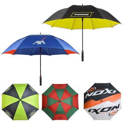 30 inch grote winddichte Custom Golf paraplu met merk logo afdrukken en dubbele lagen