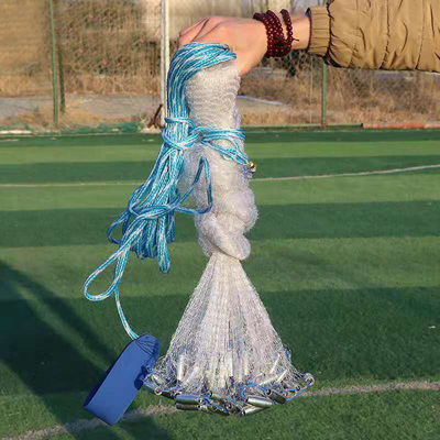 6ft enkel knoop gesweisde ijzeren keten Nylon groot vissersnet met duurzaam materiaal