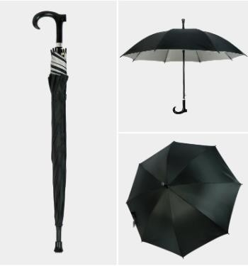 108 cm open doorsnede rechte paraplu cum wandelstok met reflecterend patroon keuze
