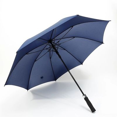 Gepersonaliseerde kleur heldergeel logo RPET Golf paraplu voor buitenactiviteiten