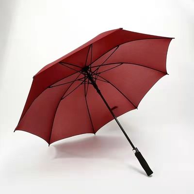 Gepersonaliseerde kleur heldergeel logo RPET Golf paraplu voor buitenactiviteiten