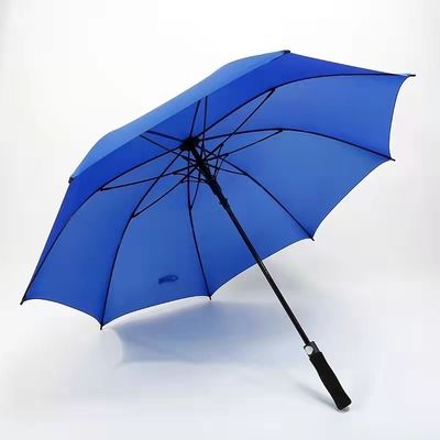 Gepersonaliseerde kleur heldergeel logo RPET Golf paraplu voor buitenactiviteiten