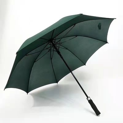 Gepersonaliseerde kleur heldergeel logo RPET Golf paraplu voor buitenactiviteiten