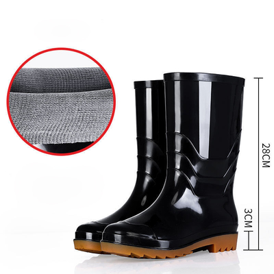 Hoogbuisregenschoenen voor mannen gemaakt van kunststof in aangepaste kleur en duurzaam materiaal