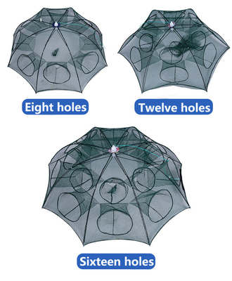 Multifolding vangstkooi parasolnet voor garnalenkooien van plastic/metaal door net