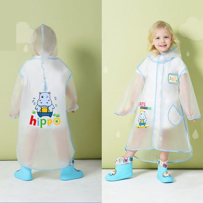 Eénpersoons regenbekleding kleine dinosaurus cartoon poncho voor basisschoolleerlingen
