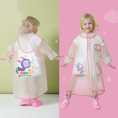 Eénpersoons regenbekleding kleine dinosaurus cartoon poncho voor basisschoolleerlingen