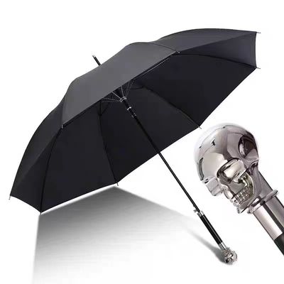 Japanse Animal Head Zwarte Custom Straight Bar Paraplu voor Creatieve Persoonlijkheden