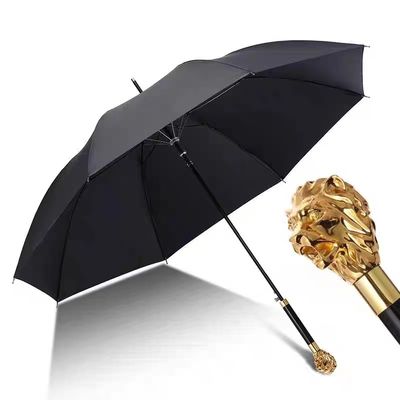 Japanse Animal Head Zwarte Custom Straight Bar Paraplu voor Creatieve Persoonlijkheden
