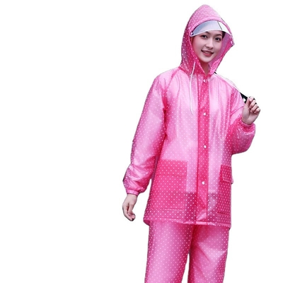 Persoonlijke kleuren regenjassen Vrouwen split regenjas en mannen waterdichte regenbroek pak