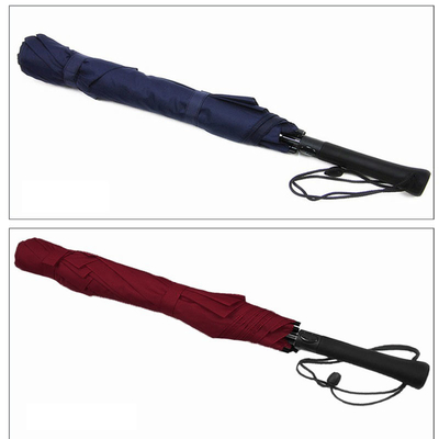 120cm Open Diameter Tweevoudige Automatische Versterking Regen Golf Paraplu voor Promotie