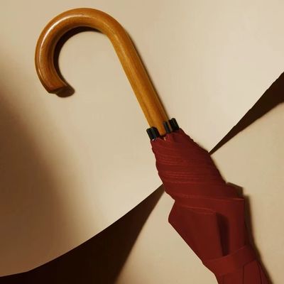 Zakelijk cadeau 8K 23 inch glasvezel frame rechte bot paraplu met een stuk handvat