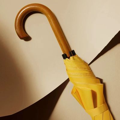 Zakelijk cadeau 8K 23 inch glasvezel frame rechte bot paraplu met een stuk handvat