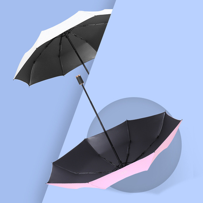 Opvouwbare paraplu's aangepast logo voor zonne- en regenbescherming bij alle weersomstandigheden
