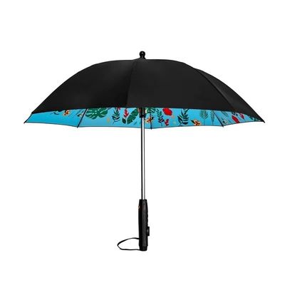 Uw reis Essentiële UV Protect Auto Open paraplu met USB-oplader en aangepast logo