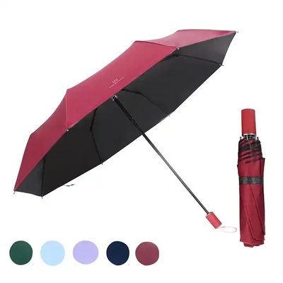 Custom Black Wood Aluminium Hand Commerciële Opvouwbare Paraplu met Minimalisme Stijl