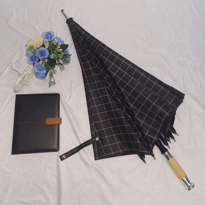 Grote waterdichte Japanse en Koreaanse plaid golf paraplu Custom logo Made in Japan