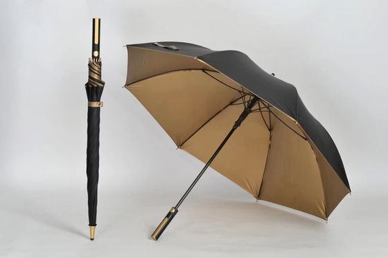 120cm Open Diameter X103 UV Protect Golden Coating Paraplu voor zaken en golfen
