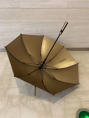 120cm Open Diameter X103 UV Protect Golden Coating Paraplu voor zaken en golfen