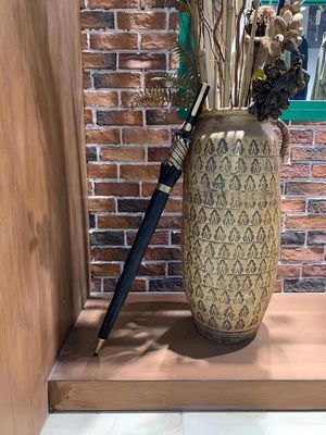 120cm Open Diameter X103 UV Protect Golden Coating Paraplu voor zaken en golfen