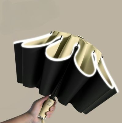 Grote drievoudige glasvezel raam omgekeerde paraplu voor wind en regen bescherming