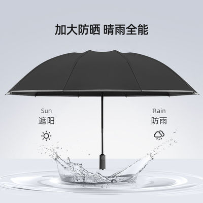 Grote drievoudige glasvezel raam omgekeerde paraplu voor wind en regen bescherming