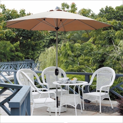 Plastic tips Houten strand patio Cafe Tuin zwembad Outdoor restaurant paraplu All in 1