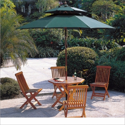Plastic tips Houten strand patio Cafe Tuin zwembad Outdoor restaurant paraplu All in 1