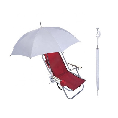 Op maat gemaakte rechthoekige 23 inch strandstoel fiets paraplu klem voor baby Pongee stof