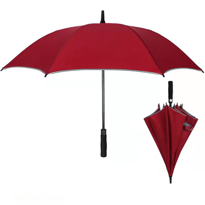 Industrie Handmatige besturing Reflectieve reclame Golf paraplu met glasvezel ribben