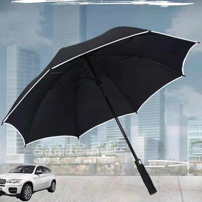Industrie Handmatige besturing Reflectieve reclame Golf paraplu met glasvezel ribben