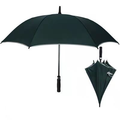 Industrie Handmatige besturing Reflectieve reclame Golf paraplu met glasvezel ribben