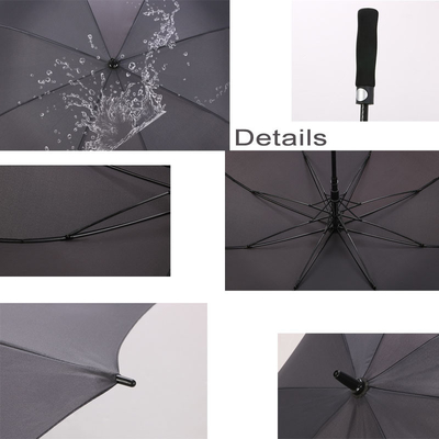 Industrie Handmatige besturing Reflectieve reclame Golf paraplu met glasvezel ribben