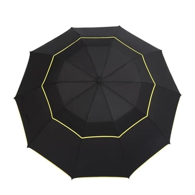 Zware kleuren zakelijke paraplu met afdruk logo dubbel opvouwbaar ontwerp open diameter 106cm
