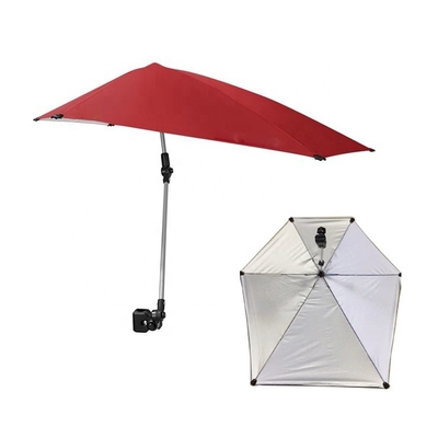 Universal Hands Free rolstoel parapluhouder met uniek ontwerp en zilveren coating