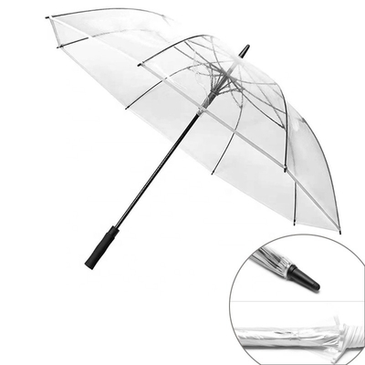 Extra grote winddichte PVC paraplu Doorzichtige golf paraplu met gepersonaliseerd logo